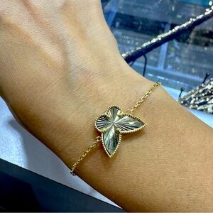 14k real gold butterfly bracelet